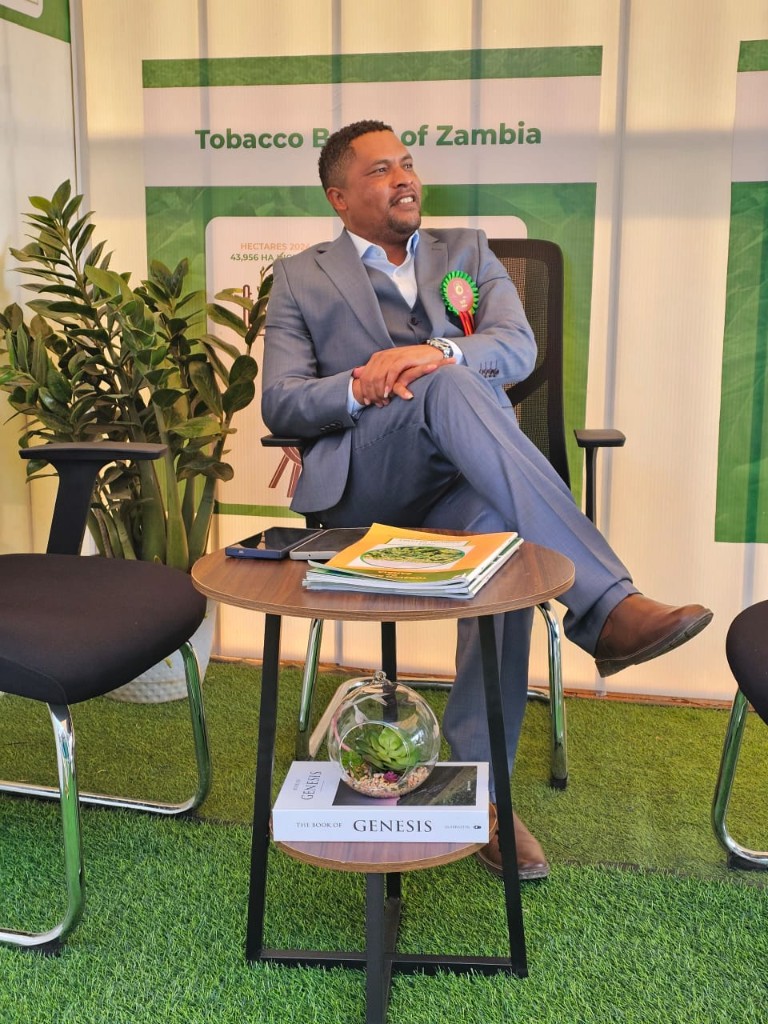 TBZ marketing representative at Tobacco Board of Zambia exhibition